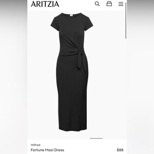 Aritzia Wilfred Fortune Midi Dress Black Medium